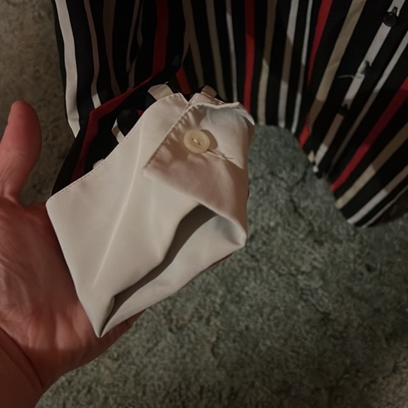 Button up silky striped shirt! - Picture 3 of 3